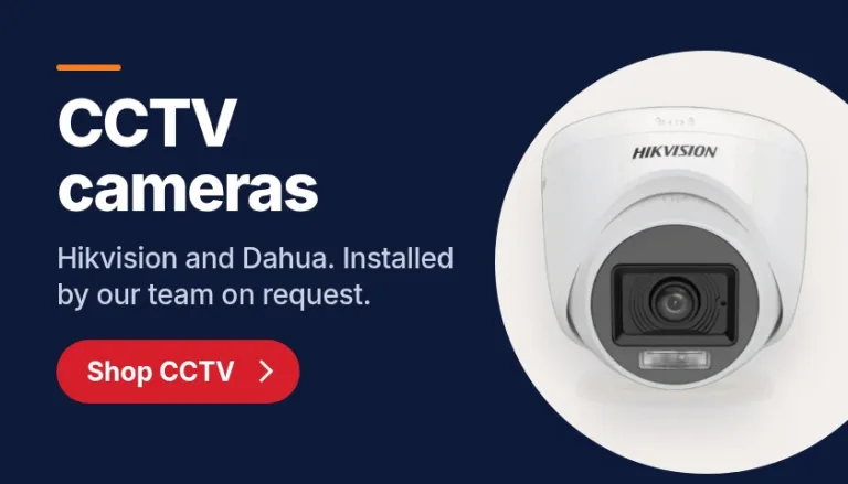 CCTV cameras: Hikvision and Dahua, installed by our team on request